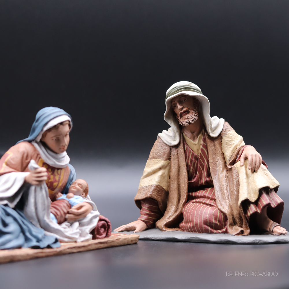 Misterio 16 cm dos piezas con virgen tumbada Castells