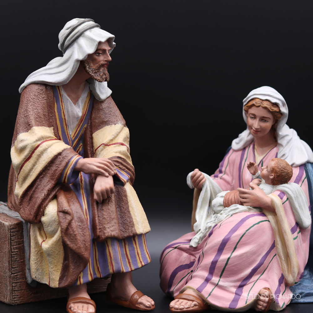 Nacimiento 20 cm San José y Virgen sentados de Castells